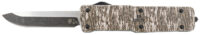 Templar Knife LZMOB321 Premium Weighted  Large 3.55" OTF Drop Point Plain Black Oxide Stonewashed D2 Steel Blade, 5.25" Mossy Oak Bottomland Aluminum Zinc Alloy Handle