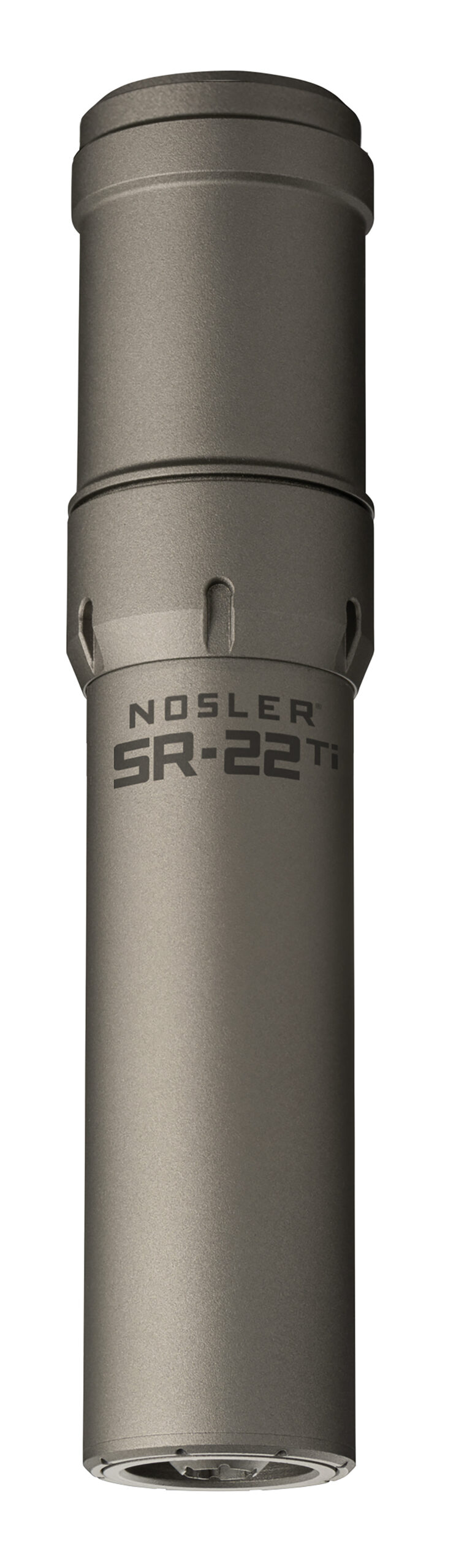 Nosler 90628 SR-22TI 22 Cal 1.74"D Gray Finish Made of Titanium with 1/2" 28 tpi Thread Pattern