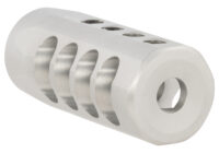 Christensen Arms 8100001701 Side-Baffle  Natural Titanium, 5/8"-24 tpi Threads, 30 Cal (.920" D Bull barrel)