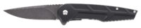 Schrade 1159329 Reckon  3.25" Folding Drop Point Plain Dark Stonewash D2 Steel Blade 4.40" Black Aluminum Handle