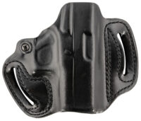 DeSantis Gunhide 086BA8BZ0 Mini Slide  OWB Black Leather Belt Slide Fits Glock 43/43x/48 Belt 1.75" Wide Black Hand