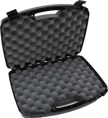 MTM Case-Gard 80940 Double Handgun Case Black Polypropylene Holds 2 Handguns w/ up to 8' Barrels