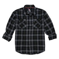 Hornady Gear 32213 Flannel Shirt Large Olive/Black/Gray, Cotton/Polyester, Relaxed Fit Button Up