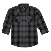 Hornady Gear 32224 Flannel Shirt XL Gray/Black, Cotton/Polyester, Relaxed Fit Button Up