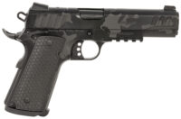 Girsan 391158 MC1911 S Influencer Full Size 10mm Auto 9+1 5" Black Steel Barrel, Black Camo Optic Ready/Serrated Steel Slide & Frame w/Picatinny Rail & Beavertail, Black Polymer Grip