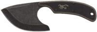 Browning 3220323 Cutoff  2.50" Fixed Skinner Plain Black Black Oxide Stonewashed 9Cr14MoV SS Blade, Black/Tan G10 Handle