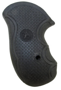 Pachmayr 02483 Diamond Pro Grip Diamond Checkering Black Rubber with Finger Grooves for Ruger SP101