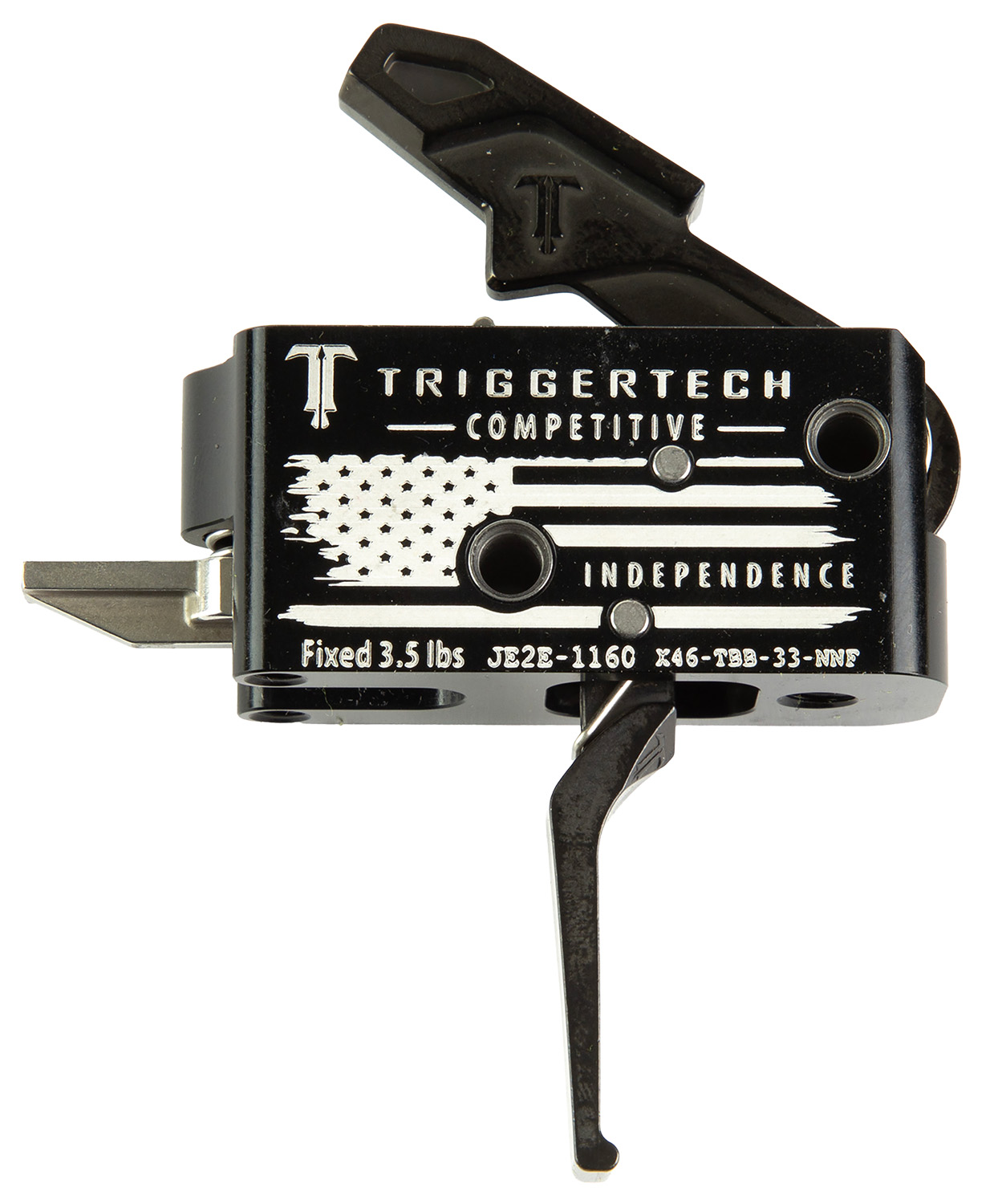 TriggerTech X46TBB33NNF Competitive Independence Black/White Fits AR-15