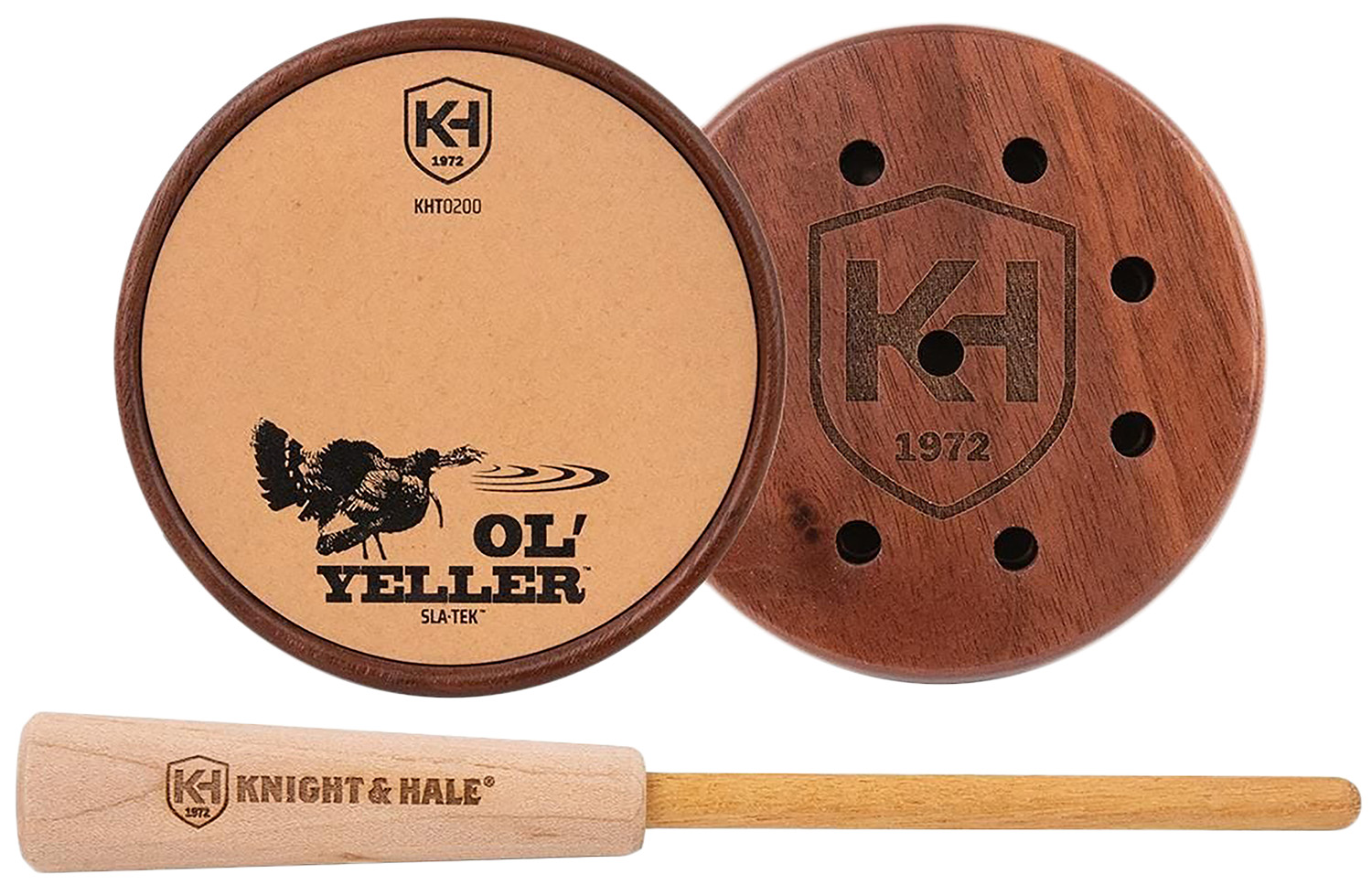 Knight & Hale KHT0200 Ol'Yeller SLA-TEK Pot Call Turkey Sounds Walnut/Yellowheart