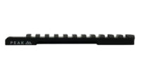 Weatherby J010002 Picatinny Rail Peak 44 Black Aluminum Weatherby Mark V Picatinny Rail/Weaver Mount Standard 6-Lug Action