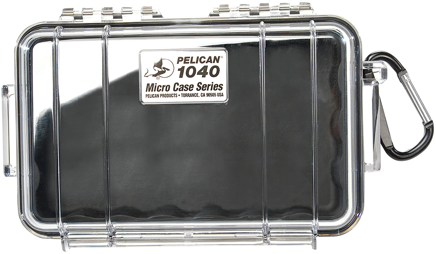 Pelican 1040025100 Micro Case Black/Clear Polycarbonate 7.50" Long