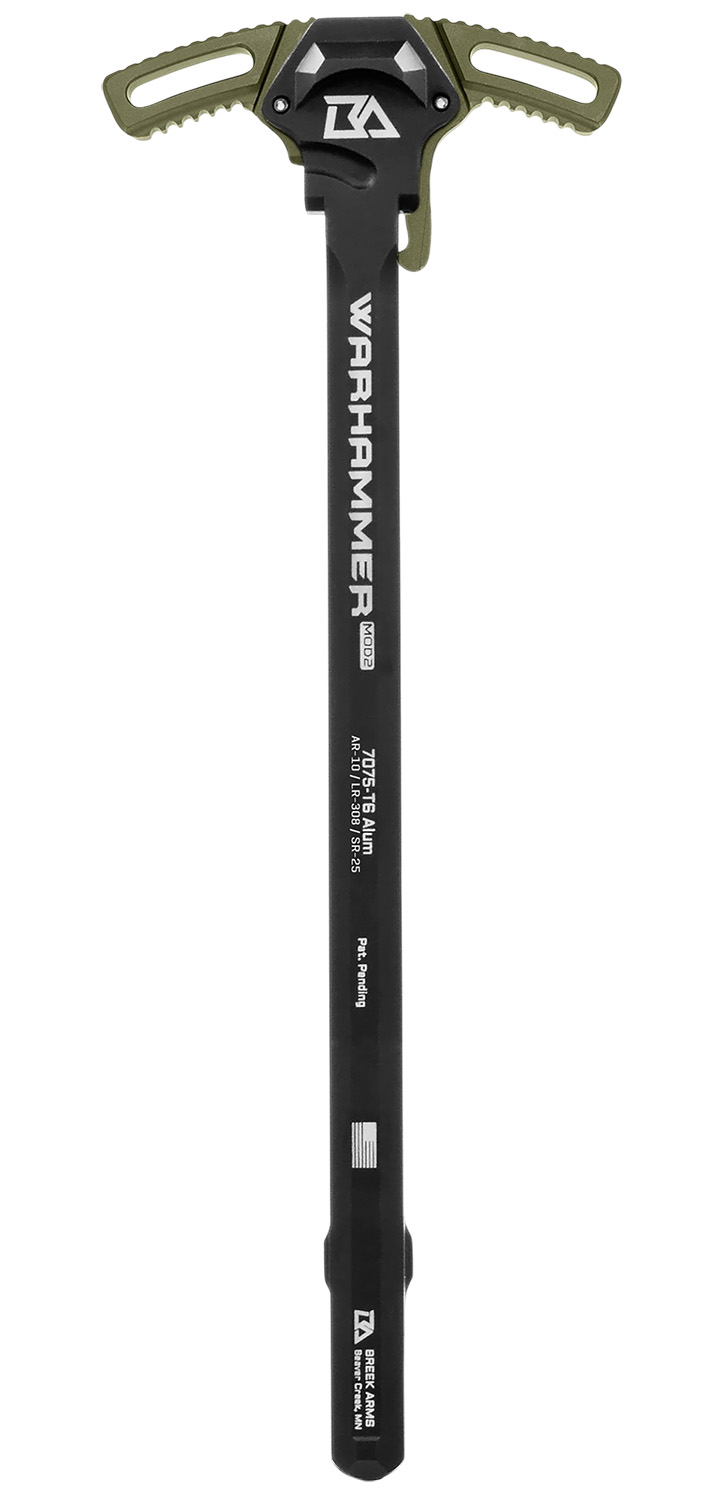 Breek Arms BRK530RGREEN Warhammer Mod2 AR-10/LR-308 OD Green 7075-T6 Aluminum Ambidextrous