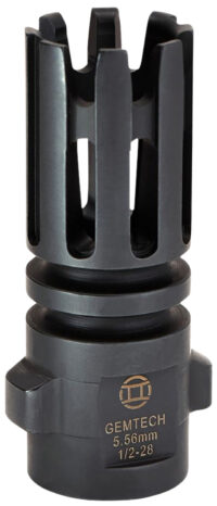 Gemtech 12145 Quickmounts Flash Hider Black Steel with 1/2"-28 tpi Threads & 2.40" OAL for 5.56x45mm NATO AR-Platform
