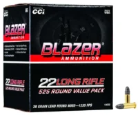 CCI 22 LR 38GR LRN 525CT BOX 525 RD/BX 10 BX/CS