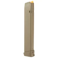 GLOCK MAGAZINE 9MM 33RD G17 G34 FLAT DARK EARTH ORANGE FOLLOWER PACKAGED