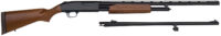 Mossberg 54282 500 Combo Full Size 20 Gauge Pump 3" 5+1 Blued 26" Slugster/24" Fully-Rifled Barrels, Blued Steel Receiver, Fixed Wood Stock, Right Hand, Fully Rifled Bore Barrel