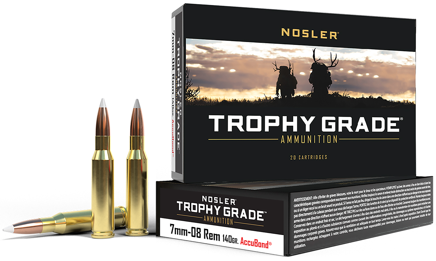 Nosler 60042 Trophy Grade 7mm-08Rem 140gr Nosler AccuBond 20 Per Box/10 Case