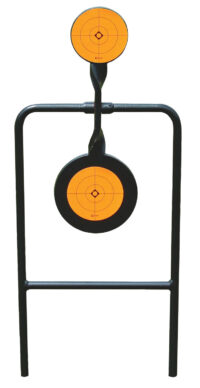 Caldwell 133565 Plink n Swing Double Spin Target Handgun Steel Black/Orange Impact Enhancement Motion 4.25"