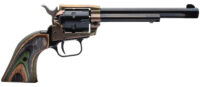 Heritage Mfg RR22MCH6 Rough Rider  22 LR/22 WMR 6 Shot, 6.50" Black Steel Barrel & Cylinder, Simulated Case Hardened Zinc Alloy Frame, Camo Laminate Grip, Hammer/Thumb Safety, Exposed Hammer
