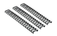 ERGO 18-SLOT LDDR RAIL COVERS 3PK BK