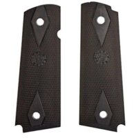 Hogue Colt Government Grips .45 1911 Rubber Grips Panels Checkered with Diamonds  - Black