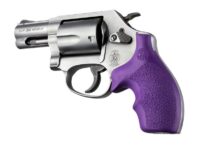 Hogue Bantam Style Grip for S&W J Frames- Rubber Round Butt Purple