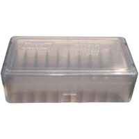 MTM .38/.357 Mag 50-Round Slip Top Handgun Ammo Box Smoke