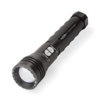 Police Security Flashlights Long Throw LED Flashlight 1000 Lumens Black