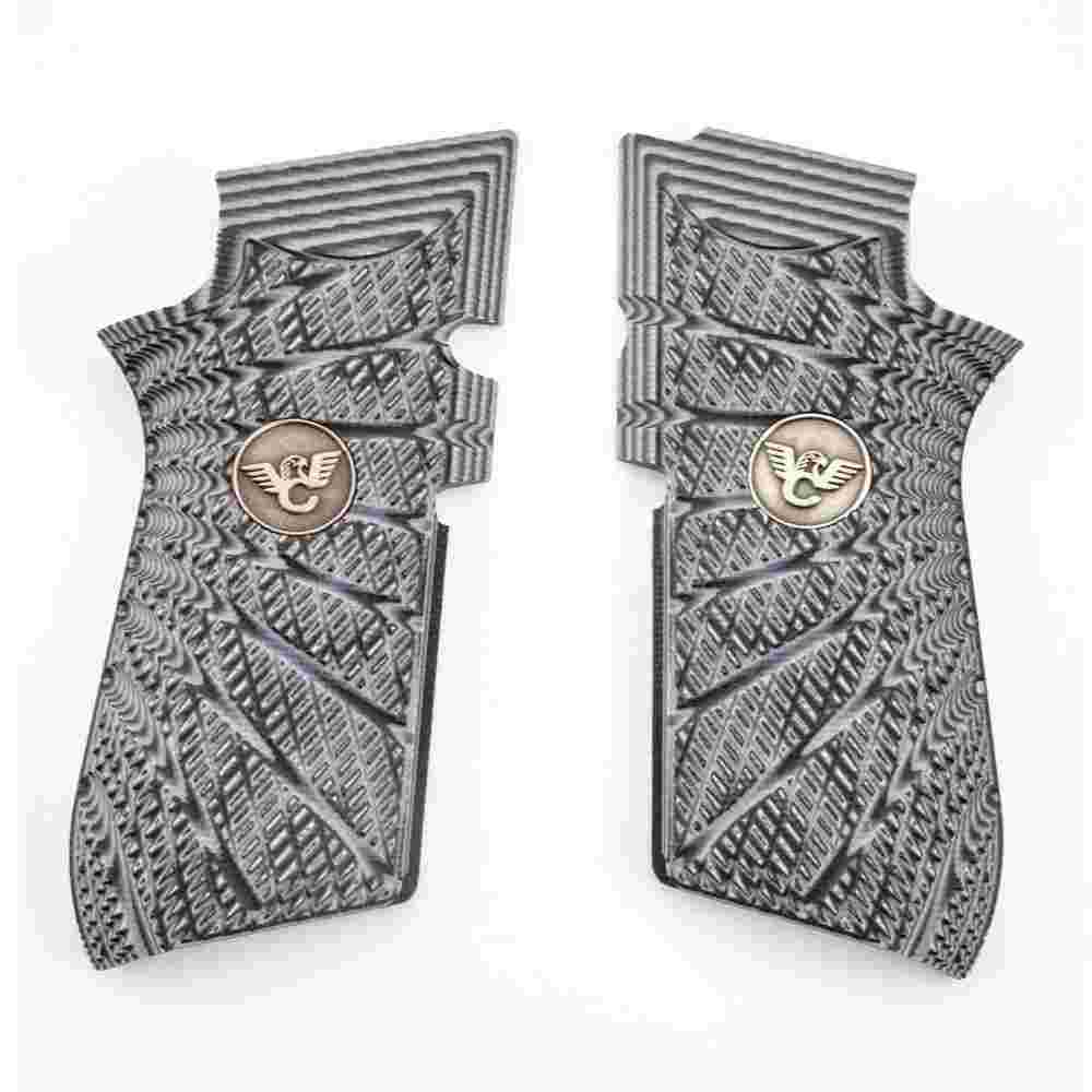 Wilson Combat EDC X9 Handgun Grips Aggressive Starburst Grey/Black
