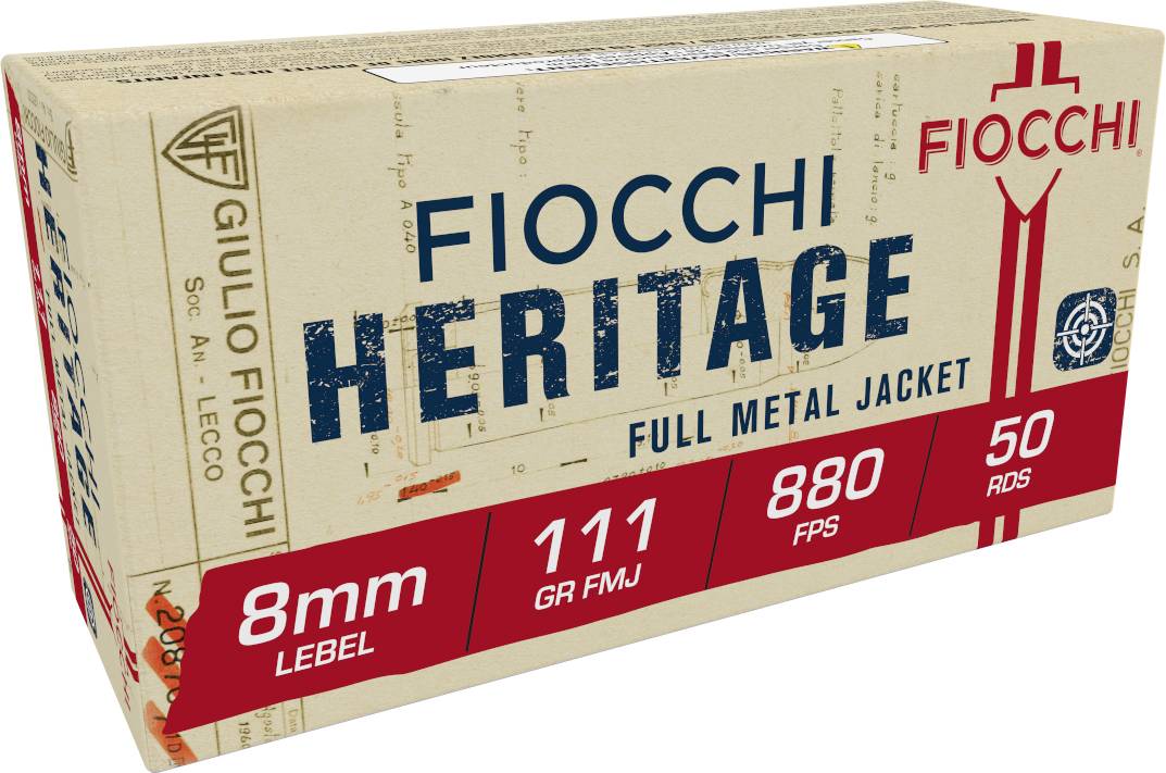 FIOCCHI AMO 8MM LEBEL 111GR FMJ 50-RD ( 20 BOXES PER CASE )