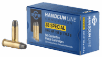 PPU .38 SPECIAL SWC HP 158G 50RD BOX 10 BOXES PER CASE