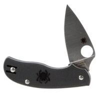 Spyderco C127PBK Urban Lightweight 2.61" Folding Drop Point Plain N690Co SS Blade Black FRN Handle Includes Pocket Clip