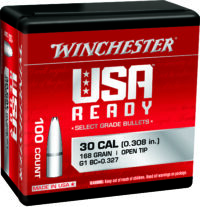 Winchester Ammo WBR30168 Centerfire Rifle  308Win 168gr Open Tip 100 Per Box/10 Case