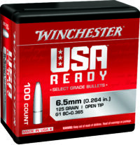 Winchester Ammo WBR65125 Centerfire Rifle  6.5Creedmoor 125gr Open Tip 100 Per Box/10 Case