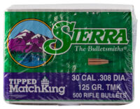 Sierra 7725C Tipped MatchKing  30Cal 125gr Tipped MatchKing 500/Box