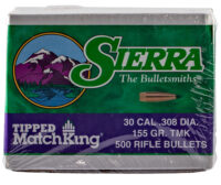Sierra 7755C Tipped MatchKing  30Cal 155gr Tipped MatchKing 500/Box
