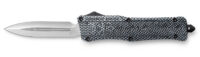 CobraTec Knives LCFCTK1LDNS CTK-1 Large 3.75" OTF Drop Plain D2 Steel Blade/Carbon Fiber Aluminum Handle Features Glass Breaker Includes Pocket Clip