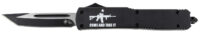 Templar Knife MAR15231 Gen II Come And Take It Slim 3.43" OTF Tanto Plain Black Oxide Stonewashed 440C SS Blade, 5.05" Black w/ "Come And Take It" AR-15 Gun Aluminum Handle, Glass Breaker
