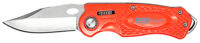 AccuSharp 709C Sport  3" Folding Plain Stainless Steel Blade/Blaze Orange Anodized Aluminum Handle Includes Belt Clip