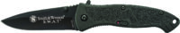 Smith & Wesson Knives SWATMBCP S.W.A.T.  3.20" Folding Plain Black 4034 SS Blade Black Aluminum Handle Includes Pocket Clip