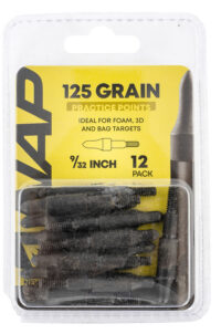 NAP NAP60P3DP932X 3D Practice Points Field Tips Fixed 125 GR Black/ 12 Pack