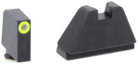 AmeriGlo GL682 Optic Compatible Sight Set for Glock  5XL Tall Green Tritium LumiGreen Outline Front Sight-Black Rear Sight