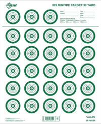 EZ-Aim 15582 Official IBS  Rimfire Target  Non-Adhesive White/Green 25 Pack