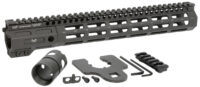 Midwest Industries MINF135 Night Fighter 13.50" M-LOK Black Hardcoat Anodized Aluminum Includes Barrel Wrench, Nut, & 5 Slot Rail