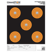 Champion Targets 45555 Shotkeeper  5" Bullseye Paper 100 yds Pistol/Rifle Large Black/Orange 12 PK