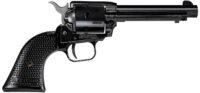 Heritage Mfg RR22MB4PG Rough Rider  22 LR/22 WMR 6 Shot, 4.75" Black Steel Barrel, Black Cerakote Zinc Alloy Frame, Black Cerakote Cylinder, Black Polymer Grip, Hammer/Thumb Safety, Exposed Hammer