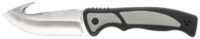 Old Timer 1137138 Trail Boss  3.70" Fixed Gut Hook Plain Stainless Steel Blade, TPE Handle Includes Sheath