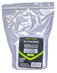 Breakthrough Clean BTCPS350 Square Cleaning Patches 100% Cotton 50 Pack For 12-16 Guage