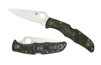 Spyderco C10ZFPGR Endura 4 Lightweight 3.80" Folding Plain Satin VG-10 SS Blade/Zome Green Bi-Directional Texturing FRN Handle Includes Pocket Clip