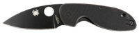 Spyderco C216GPBBK Efficient  2.98" Folding Plain Black DLC 8Cr13MoV SS Blade/Black Textured G10 Handle